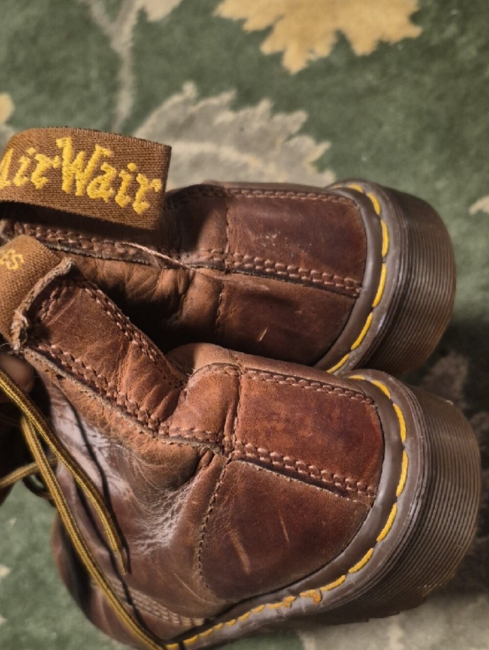 Dr. Martens Brown Leather Chukka Boots with Yellow Stitching - Picture 11 of 12